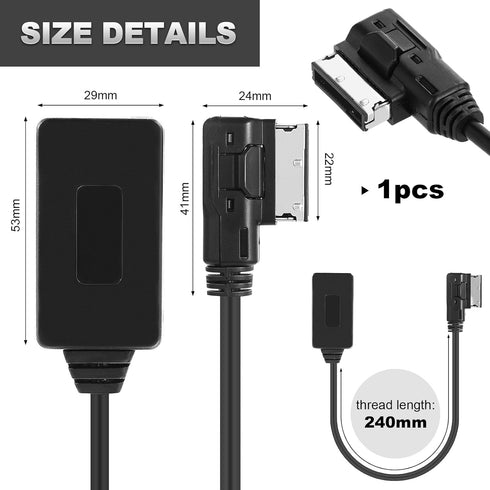 OCR Bluetooth 5.0 Audio Adapter, Wireless Bluetooth Music Adapter for AMI 3G Compatible for VW/Audi AMI Port Cable Music Play Connector Works with...