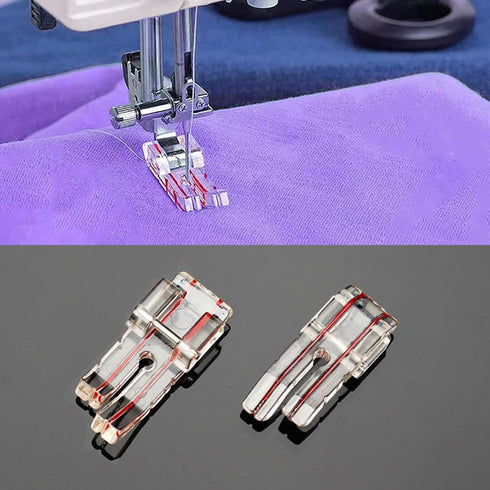 4 Pieces 1/4" (Quarter Inch) Sewing Machine Presser Foot with Edge Guide Quilting Presser Foot Parallel Guide Stitch Presser Foot for Low Shank Sn...