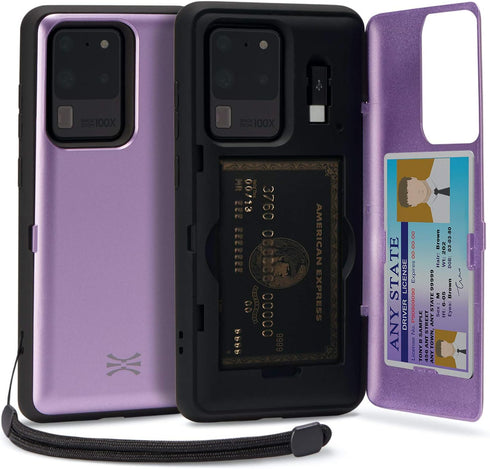 TORU CX PRO Case for Galaxy S20 Ultra, with Card Holder | Slim Protective Cover with Hidden Credit Cards Wallet Flip Slot Compartment Kickstand | ...
