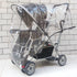 Weather Shield Double Popular for Swivel Wheel Stroller Universal Size Baby Rain Cover/Wind Shield Deal (Black)...