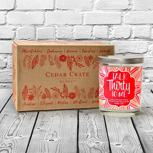 30th Birthday Candles for Her, Women, Sister Bestie - Talk Thirty to Me, 30th Birthday Candles Gifts for Women, 100% Soy Wax, Made in USA...