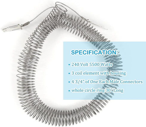 5300622034 Dryer Restring Heating Element Coil -Replaces AP2135128 AH451032 EA451032 PS451032