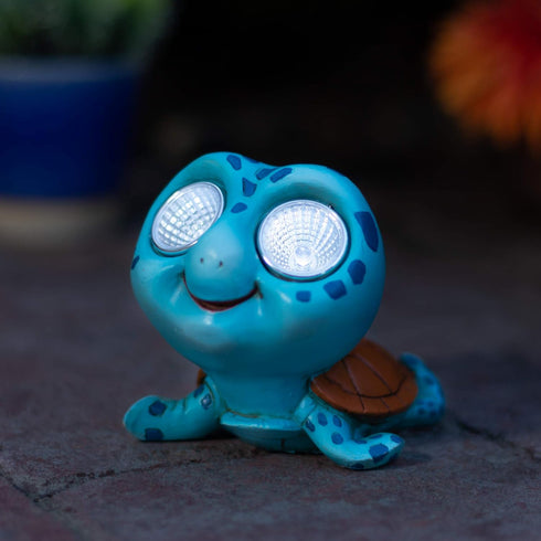 Turtle Solar Garden Decor Figurine Set | Outdoor LED Lawn Figure | Light Up Decorative Statue Accents for Patio, Lawn, Deck | Weather Resistant | ...