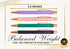 InnoBeta Monogrammed Gifts Ballpoint Pen Set of 4, Initial Letter Gifts for Housewarming, Birthday, Thanksgiving, Christmas - J...