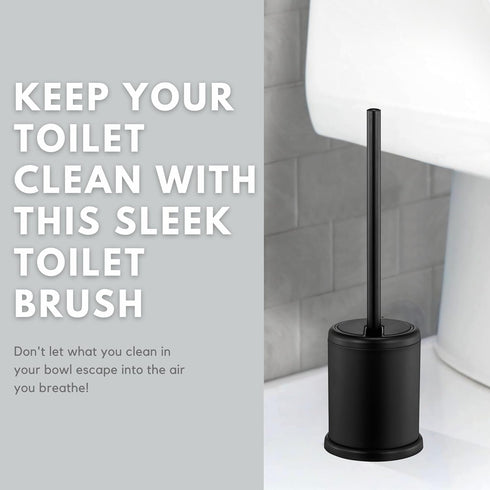 ToiletTree Products Deluxe Toilet Brush with Lid - Black...