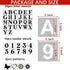 4 Inch Letter Stencils and Numbers,40 Pcs Reusable Plastic Large Alphabet Art Craft Stencils for Painting on Wood, Wall, Fabric, Rock, Chalkboard,...