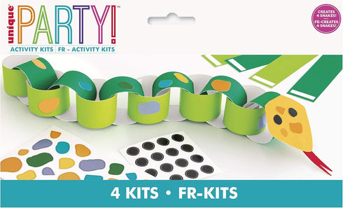 Unique Snake DIY Paper Chain Craft Kit (Pack of 4) - Fun & Easy-to-Make Activity for Kids and Adults...