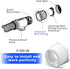 2 Pcs 6-500-00 Pool Cleaner Universal Wall Fitting (UWF) Connector Replacement Part Exact Fit for Zodiac Polaris 180 280 360 380 3900 Sport 480 Pr...
