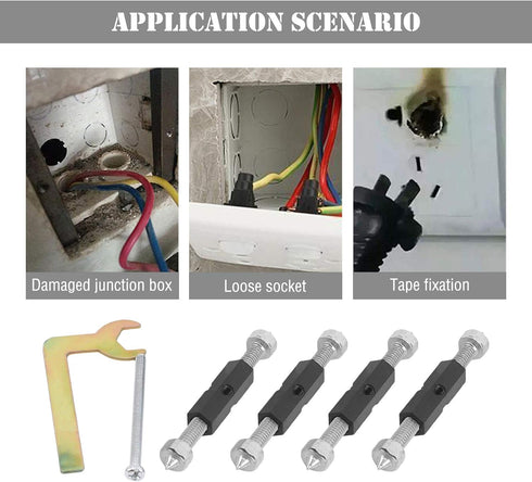 VideoPUP Cassette Repair Device, Electrical Box Repair, 86 Type Universal Cassette Repairer Screw 10 Screws Tools Sturdy Switch and Socket Adjusta...