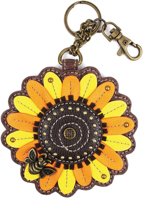 CHALA Plant Life Collection Women's Decorative Key Fob/Coin Purse Accessory (Sunflower)...