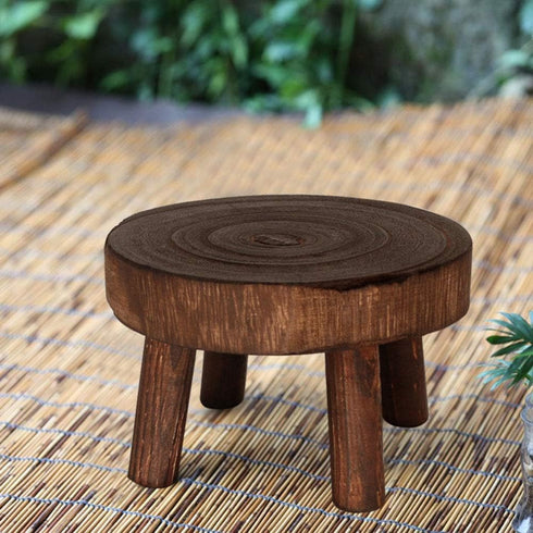 Round Plant Stand,Wooden Plant Stool,Wooden Stool Display Stand,Wooden Stand Plant Holder, High Stool Flower Stand,Storage Flower Pot Stand For In...