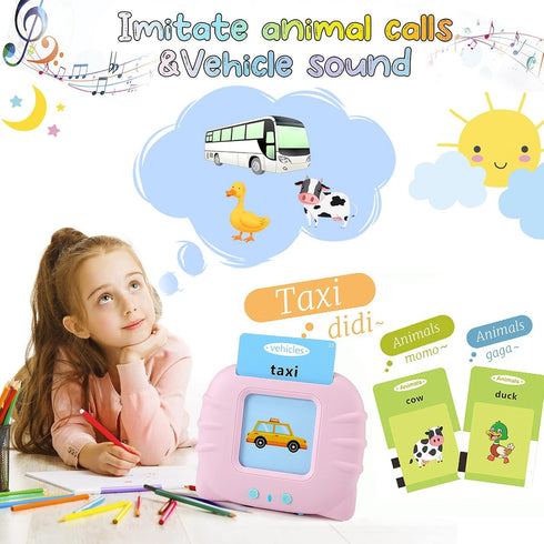 FREE TO FLY Talking Flash Cards Toddler Learning Toys for 2 3 4 5 6 Year Old Girls Boys: Speech Therapy Toys Autism Sensory Toys Preschool Educati...