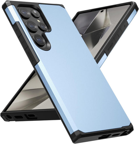 oakxco Slim Protective Case for Samsung Galaxy S24 Ultra, Military-Grade Soft Silicone Rubber & Hard Plastic, Heavy Duty Shockproof Bumper Dual La...