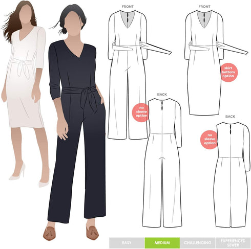 Style Arc Sewing Pattern - Brice Knit Jumpsuit (Sizes 04-16)...