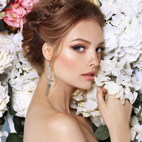 Honbay Gothic Scissors Dangle Drop Earrings Fashion Punk Earrings...