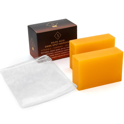 Organic Honey Turmeric Kojic Acid Soap. Dark Spot Remover Soap Bars with Vit C, Retinol, Collagen, Turmeric - Complex Infused with Hyaluronic Acid...