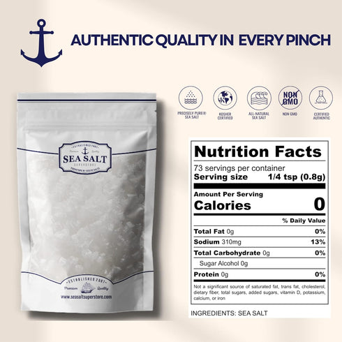 Flaky Sea Salt, Baja Fleur de Sel Flake Salt, Gourmet Finishing Salt Flakes for Cooking or Baking, 7 oz Pouch - Sea Salt Superstore...