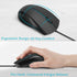 Rapoo Silent Wired Mouse, 1000 DPI 5ft Cord Quiet Button Optical Computer Mouse, Left Right Hand Use, for Laptop Chromebook Mac Notebook, Matte Bl...