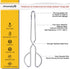 Stainless Steel Kitchen Scissor Tongs Set, 2-Piece (10/13 Inch) for Cooking, Grilling, Serving, and Barbecue...