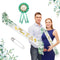 Neutral Sage Green Mom to Be Sash Baby Shower Dad To Be Pin, Gold Glitter Letters Eucalyptus Leaves Greenery Satin Sash Corsage for Pregnant Mommy...