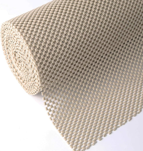 Shelf Drawer Liner Non-Adhesive Non Slip Durable Strong Long Size 12 in X 20ft for Drawers, Shelves, Cabinets, Storage, Kitchen and Desks, Beige...