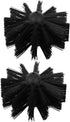 2pcs Chimney Brush Dryer Vent Cleaner Drill Attachment Duct Brush Replacement Vent Brush Dryer Duct Brush Cleaning Tools Vent Lint Sweeping Tool P...