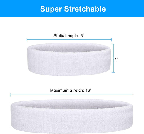 Headbands/Wristbands for Women Men Girls Boys for Gym Workout & Yoga, Super Comfy Sports Sweatbands for Football Baseball Basketball Soccer Boxing...