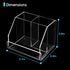 Pen Holder, Clear Pen And Pencil Holder for Desk, Acrylic Desk Organizer with 3 Compartments for Desk Accessories, Pencil Organizer for Home, Offi...