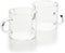 BCnmviku Shot Glasses Espresso Parts Double Spouts Milk Cup Clear Glass (Clear Glass-2Pack)...