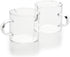 BCnmviku Shot Glasses Espresso Parts Double Spouts Milk Cup Clear Glass (Clear Glass-2Pack)...