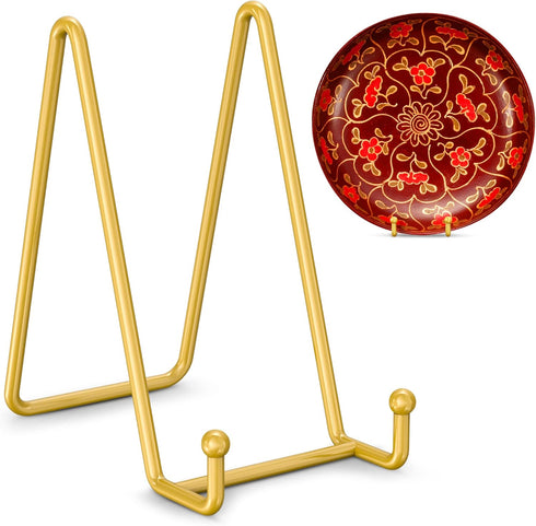 TR-LIFE Plate Stands for Display - 6 Inch Plate Holder Display Stand + Metal Frame Holder Stand for Picture, Decorative Plate, Photo Easel, Tablet...