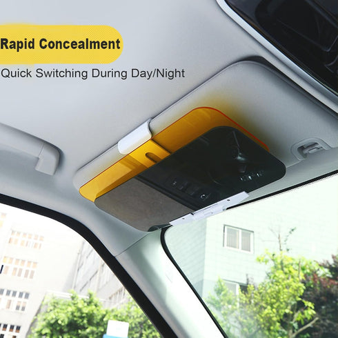 Car Sun Visor,2 in 1 Anti-Glare Visor Sun Visor Extender,Anti Glare Mirror,Car Transparent Anti Glare HD Glass Car Visor Extender Sun Blocker for ...