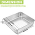 TeamFar Square Cake Pan, 9 Inch Stainless Steel Square Baking Roasting Pan for Cake Brownie Lasagna, Non-Toxic & Heavy Duty, One Piece Design & Sm...