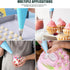 Piping Bags and Tips Set, Reusable Cake Decorating Supplies with 2 Reusable Bags, 12 Icing Tips, 2 Silicone Rings, 2 Couplers and 3 Scrapers, Cake...