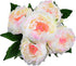 Artificial Peony Silk Flowers Bouquet Home Wedding Decoration, 1 Pack, 5 Heads(Pink)...
