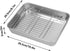Roasting Pan with Racks Stainless Steel Broiler Pan and Grill Rectangular Roaster with Rack for Cooking Baking(26.5 * 20.5 * 5cm)...
