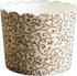 50-Pack Paper Baking Cups, Greaseproof Disposable Cupcake Muffin Liners (Large, Gold Scroll)...
