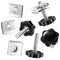 Amazicha Saddlebag Locks Theft Deterrent Saddle Bag Mounting Screw Bolt Black Fit for Harley Davidson Touring Street Glide,Electra Glide, Road Gli...