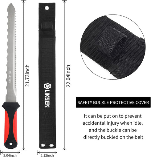 PDTXCLS Aeiniweraabbcc Linsen-outdoors Stainless Steel Garden Knife with 11 Inches Blade, Double Side Utility Sod Cutter Lawn Repair Garden Knife ...
