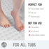 Yimobra Non Slip Bathtub Mat 40 x 16 Inch, Extra Long Shower Mat with Drain Holes, Machine Washable Baby Bath Mats, Strong Suction Cups for Bathro...
