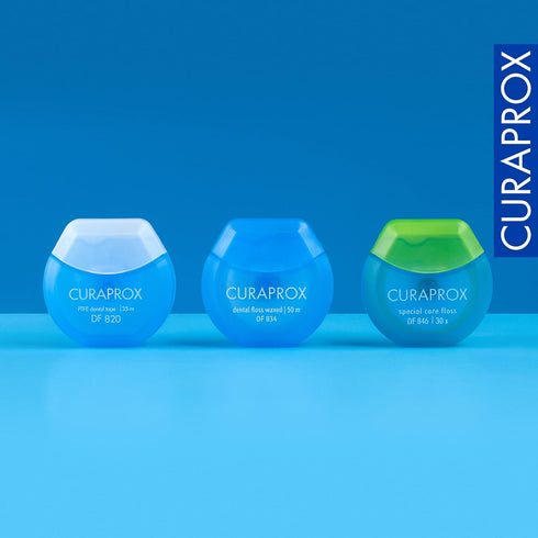 Curaprox DF 820 PTFE Tear-Resistant Dental Tape for Improved Dental Hygiene...