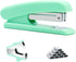 Green Stapler, Desktop Stapler, 25 Sheet Capacity, includes 1000 Staples and Staple Remover...
