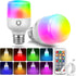 Fulighture 2 Pack Wireless Rechargeable Light Bulbs, E26 Battery Operated Light Bulb with Remote Control, Type-C Charging, RGB + Warm/Cool White, ...