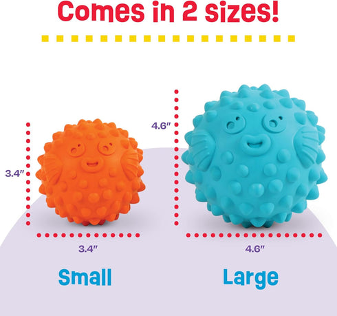 Brightkins Tough & Tumble Small Pufferfish - Interactive Dog Puzzle Toy for All Breeds, Rubber Dog Toys for Aggressive Play...