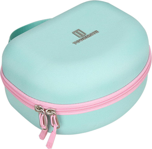 Hard Travel Case for Riwbox CT-7 CT-7S / iClever HS01 / FosPower Cat Ear LED Light Kids Wireless Headphones, Protective Carrying Storage Bag (Pink...