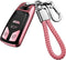 Tukellen for Audi Key Fob Cover with Keychain, Special Soft TPU Key Case Cover Protector Compatible with Audi A4 Q7 Q5 TT A3 A6 SQ5 SQ7 R8 S5 Smar...
