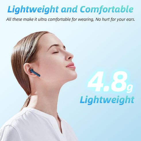 Wireless Earbuds 40H Playtime 8H Continuous Playtime Bluetooth Ear Buds, IPX6 Waterproof Stereo Sound Bluetooth Wireless Headphones with Microphon...