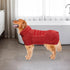 Geyecete Dog Bathrobe Towel Dog Drying Coat-Dry Fast Dog Bag-Pineapple grid Fast Drying Super Absorbent Pet Dog Cat Bath Robe Towel-Red-M...
