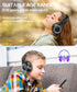 Kids Bluetooth Headphones, Wireless Headphones for Kids, Built-in Microphone, LED Lights, Noise Cancelling for Boys Girls Ages 6-18 or Adults (Bla...