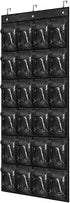 Over The Door Shoe Organizer - Space Saving Shoe Rack for Closet Door with 24 Pockets and Hook, Shoe Holder Back of Door Organizers for Shoes, Han...
